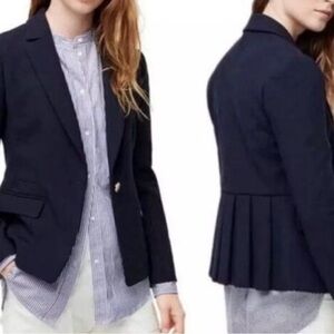 J. Crew BLACK Blazer PLEATED Mayfair